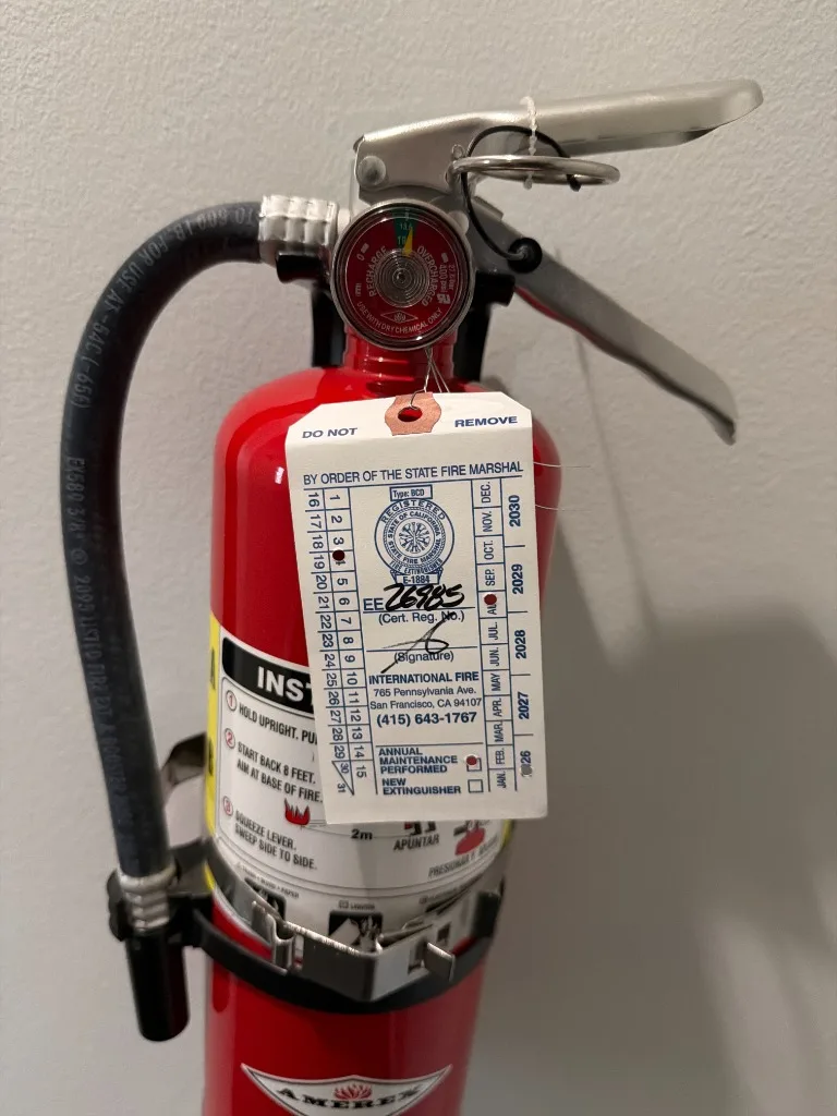 Commercial Fire Extinguisher Service & Certification in Burlingame, CA