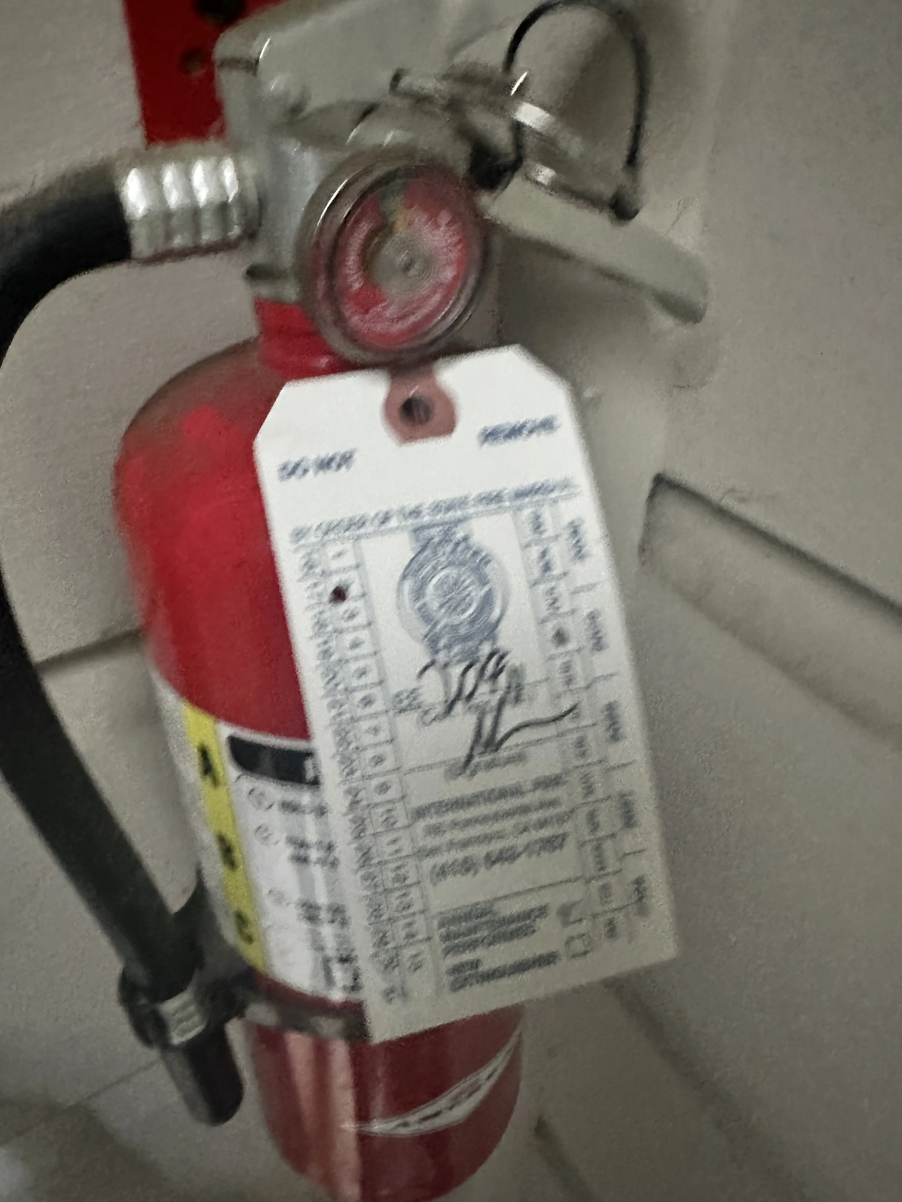 Fire extinguisher testing and certification at a property in San Francisco