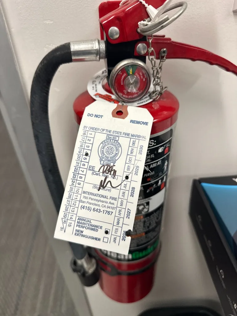 Residential Fire Extinguisher Inspection & Certification in Mission District, San Francisco, CA