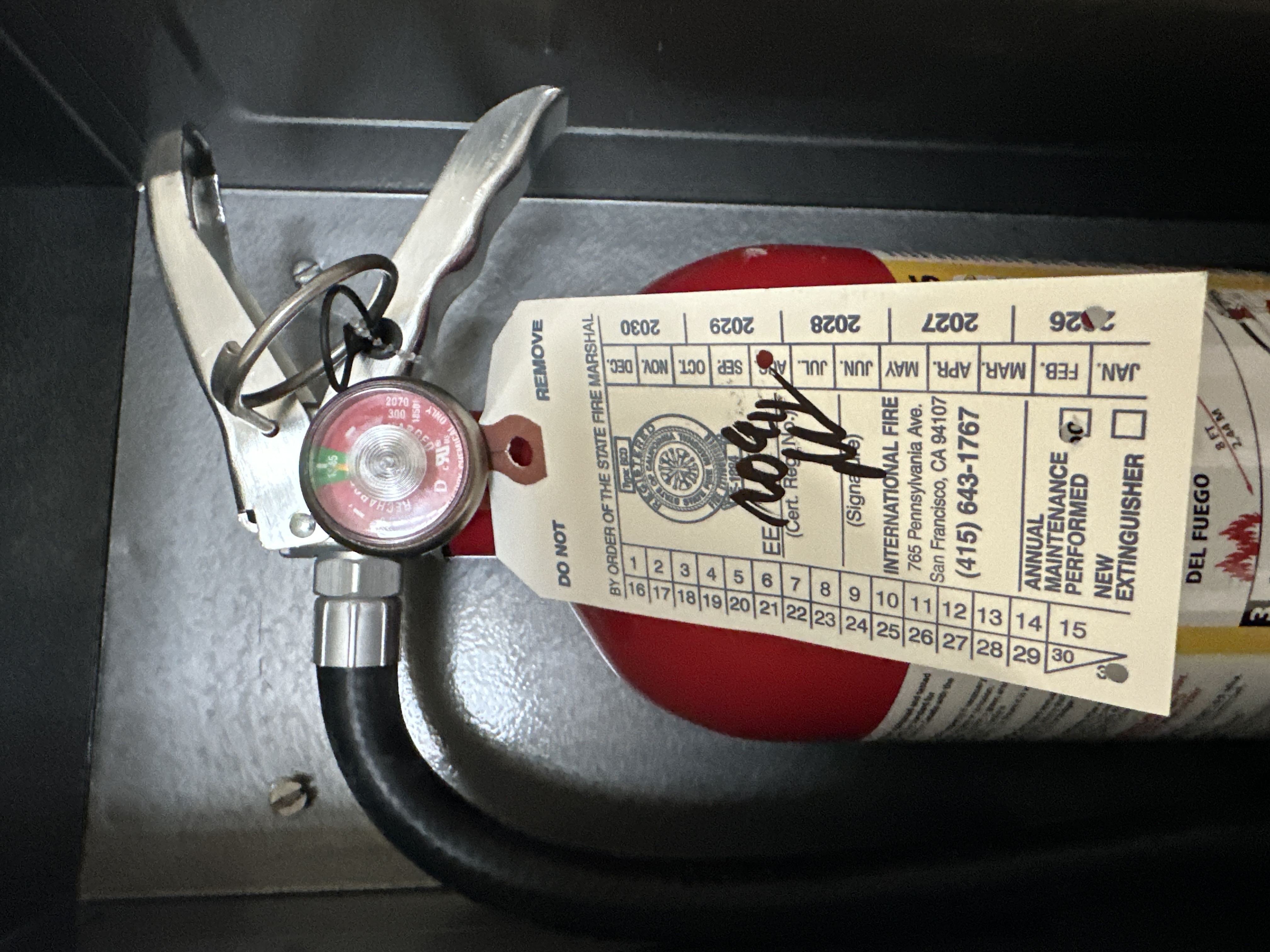 Fire Extinguisher Inspection & Certification in Pacific Heights, San Francisco